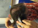 During the haircut