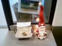 Santa in front of the entrance